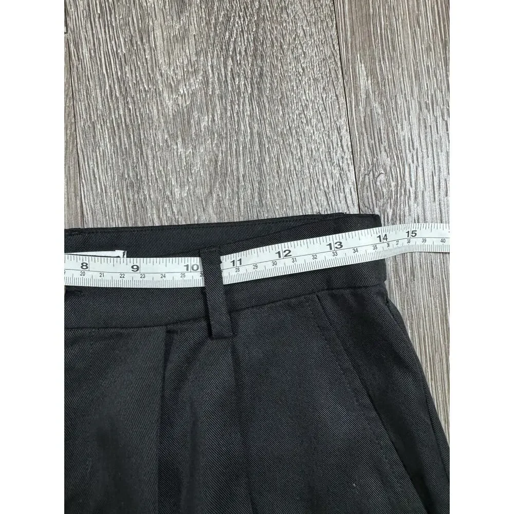 Reformation Black Pleated Relaxed Bottom Flare Pants -Sz 6~ Stylish~ - Picture 9 of 15
